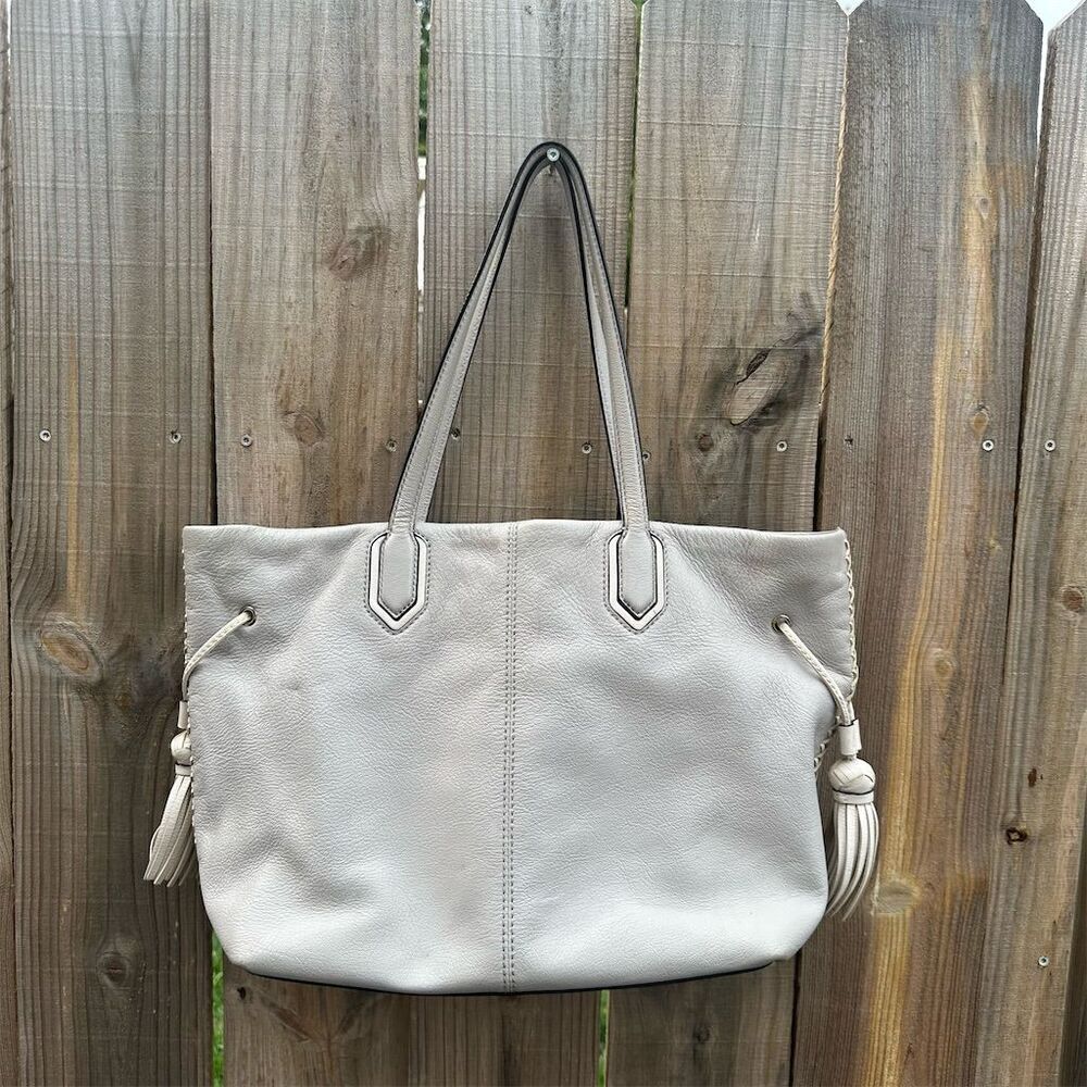 Kate Spade Pebbled Leather Tote Bag with Tassels & Zip Closure - Picture 7 of 14